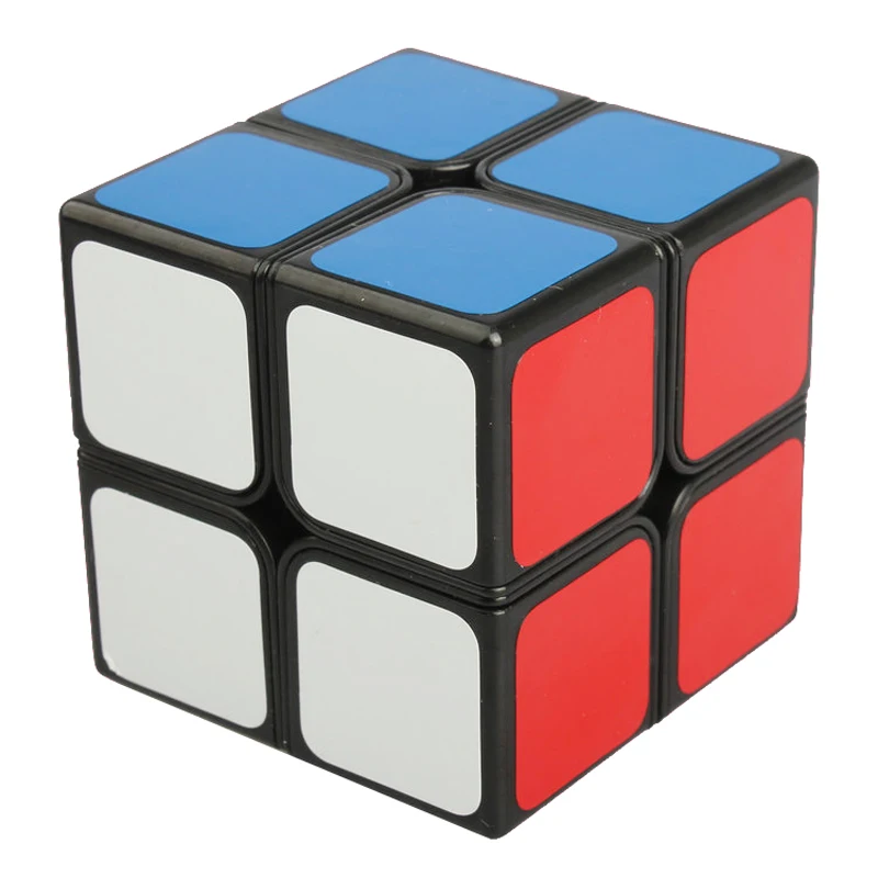 2x2x2 Головоломка Куб мальчики игрушки ПВХ наклейка белая основа черная