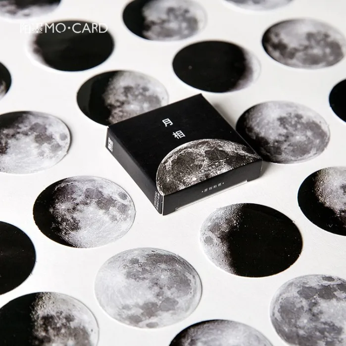 

45PCS/box New Creative Moon Album Paper Lable Stickers Crafts And Scrapbooking Decorative Lifelog Sticker Lovely Stationery