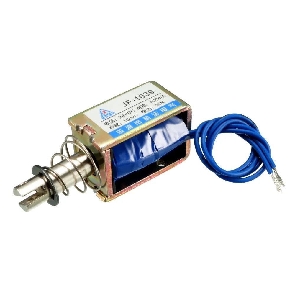 UXCELL 1 шт. соленоид Электромагнит постоянного тока 12 В/24 V 400mA 9,6/30 W 25 W/22N 10 мм тянуть Тип прямолинейного движения с хорошим качеством, электромагнит оборудования