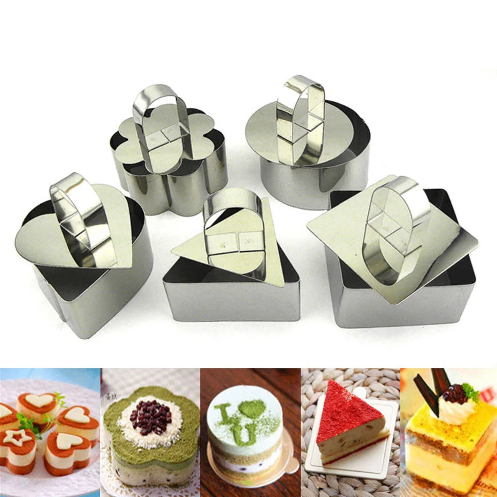 5 шт Круглые сердца Квадратные цветы треугольная форма для сыра торт выпечки