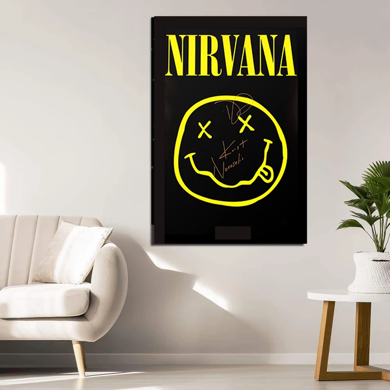 GB Eye Nirvanaes Smiley, Картина на холсте, масляная печать и современный плакат, настенная художественная декоративная картина для гостиной, домашний декор