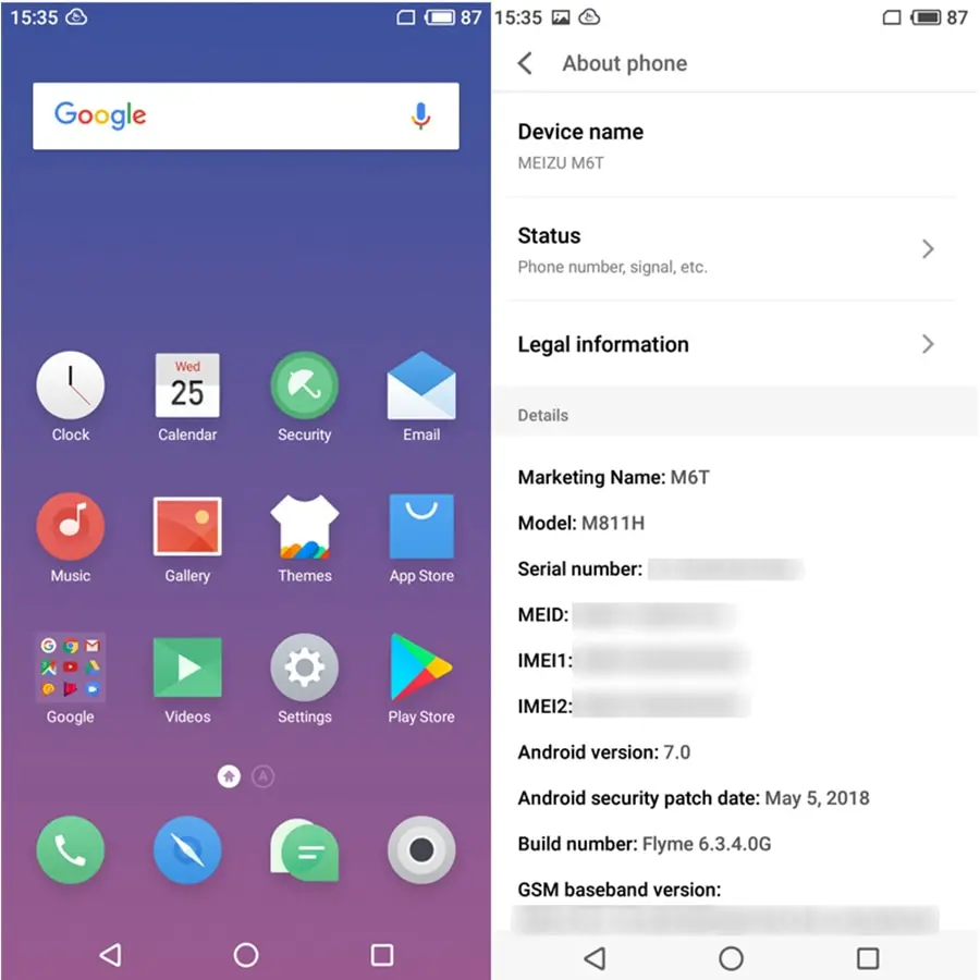 Meizu M6T глобальная версия 3 Гб оперативной памяти Оперативная память 32 GB Встроенная