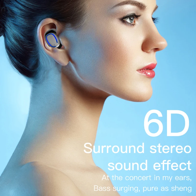TWS Bluetooth 5,0 беспроводные наушники спортивные наушники гарнитура вкладыши футляр для наушников для телефона