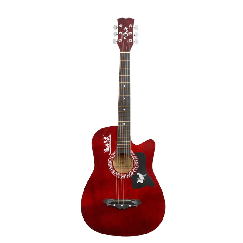 38 дюймов в разрезе гитара Стали и медных сплавов липа 6 струнная Акустическая