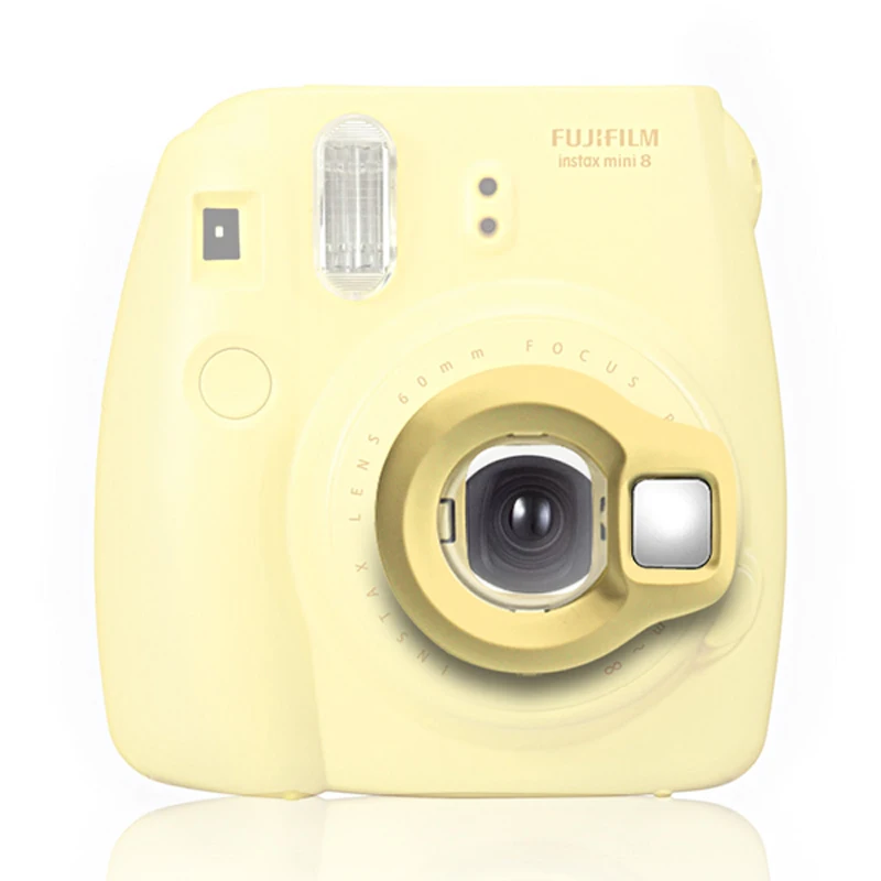 Fujifilm Instax Mini 8 мгновенная камера желтый + Fuji белый край 40 пленка крупным планом