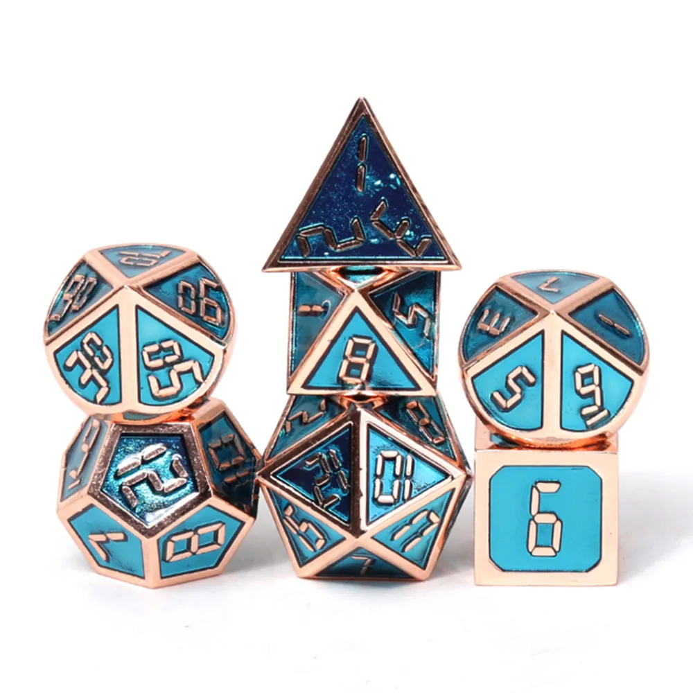 Chengshuo игральные кости DND Металл РГП набор многогранных подземелья и дракон d20 8