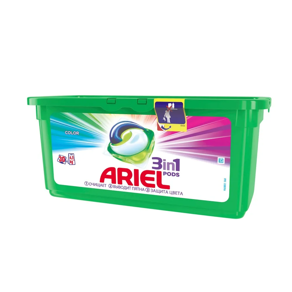 Капсулы для стирки Ariel Color 3в1 30+ 30 шт