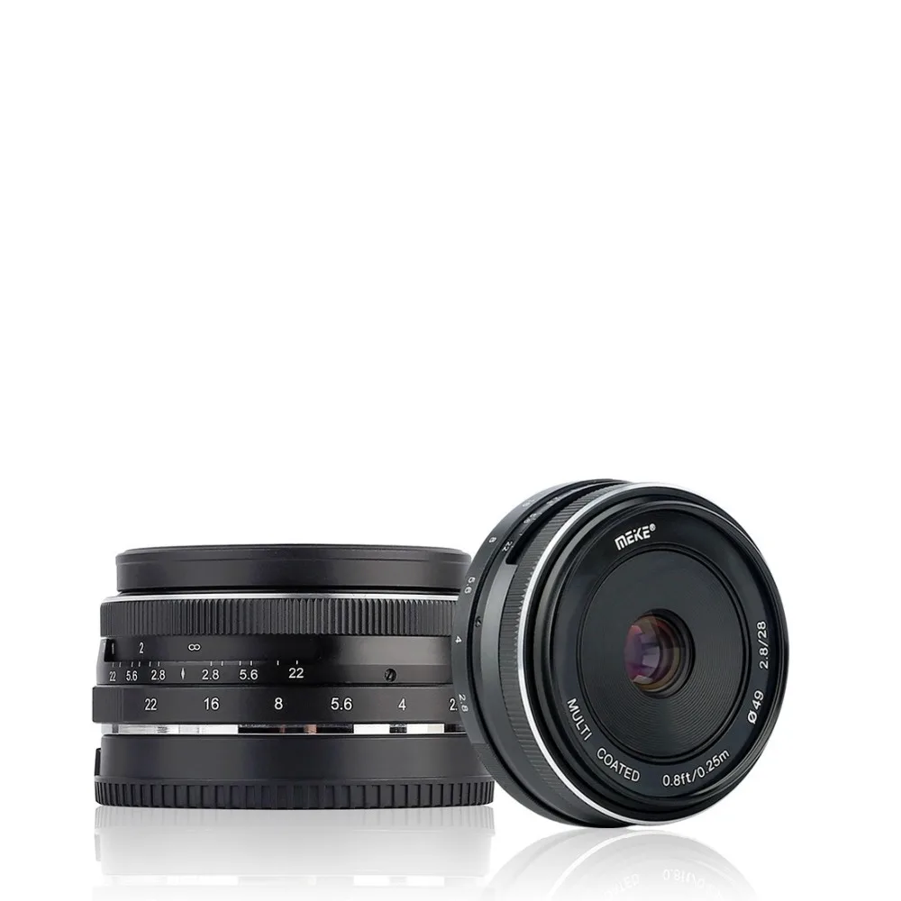 Meike 28 мм f2.8 f/2 8 Большая диафрагма ручной фокус объектив APS C для Nikon 1 mount J1 V1 J2