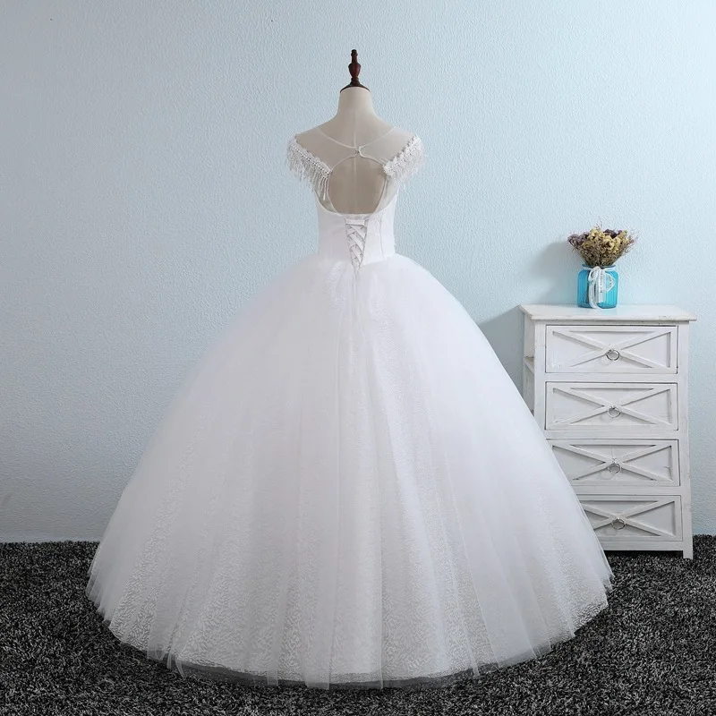 De Mariage V образным вырезом без рукавов на шнуровке сзади 2019 новый корейский стиль