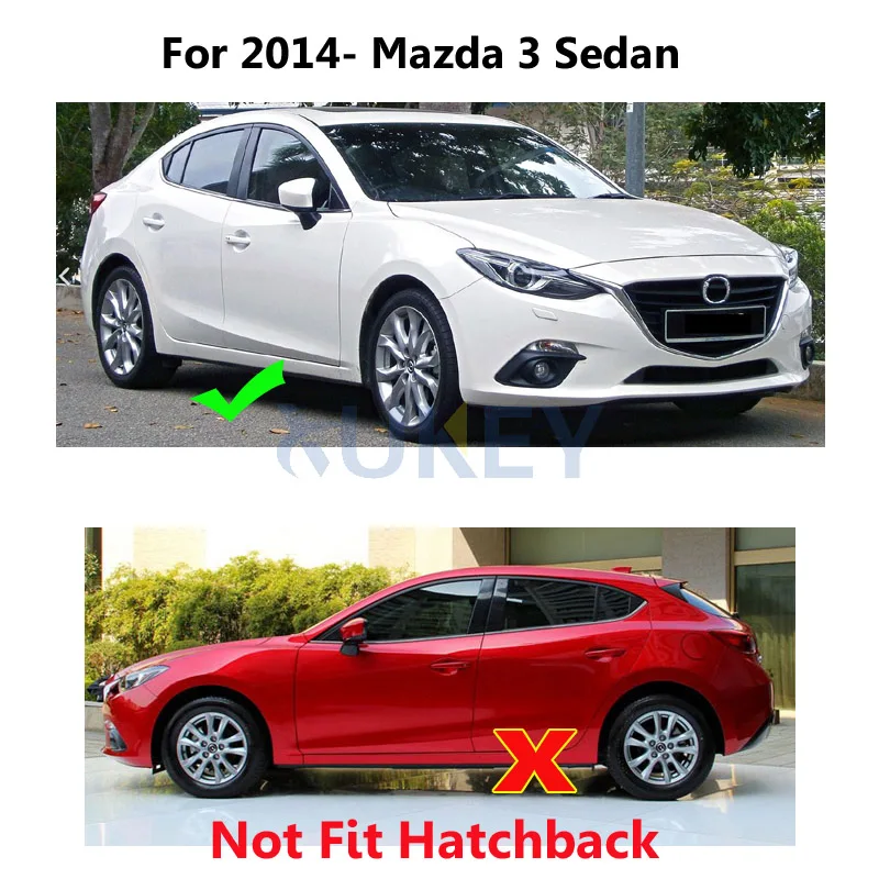 Передние и задние формованные Брызговики для Mazda 3 (BM) Axela 4-дверный седан 2014-2017