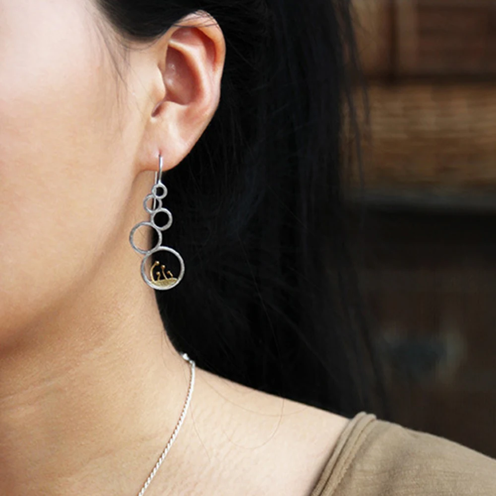 925 пробы серебряные серьги Для женщин Fine Jewelry Серебро Серьги для ED49007|Серьги| |