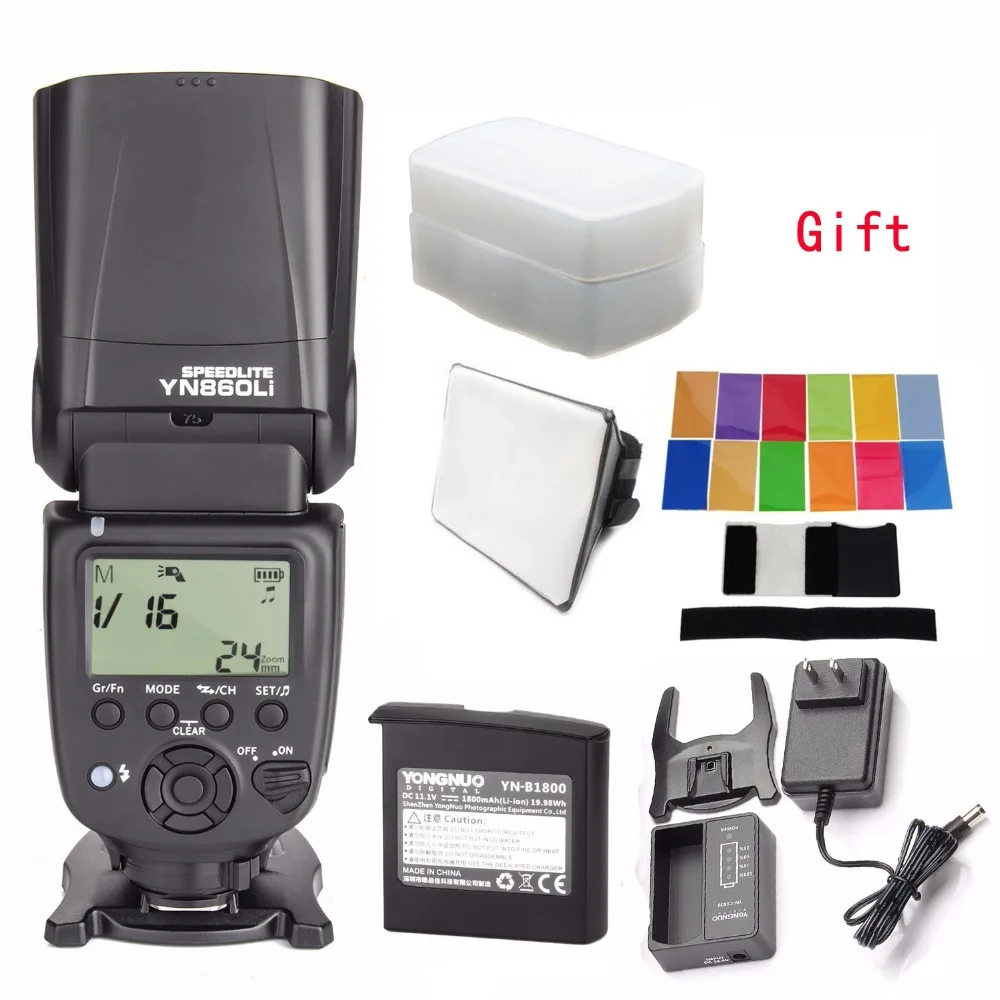 Yongnuo YN860Li Вспышка Speedlite как yn560iv обновленная версия YN860Li вспышка для Canon Nikon Olympus Lumix Pentax Все DSLR камеры