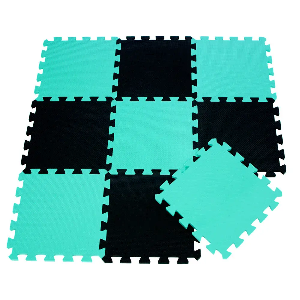9 шт. EVA пена детский игровой коврик 2 цвета черный серия Пазл Коврик для ползания