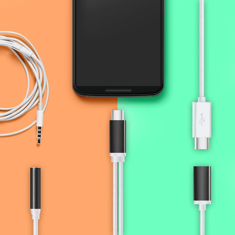 Overfly type-C аудио кабель 2 в 1 USB C 3 5 мм разъем для наушников адаптер samsung Xiaomi сплиттер