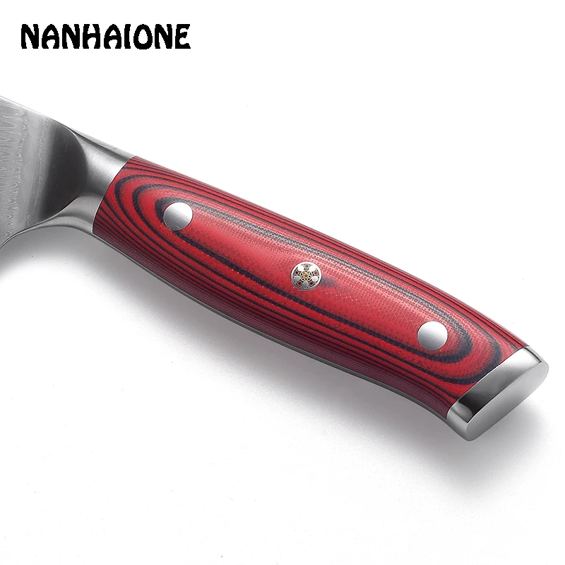 Нож шеф повара NANHAIONE из дамасской нержавеющей стали 8 дюймов японская Ручка G10