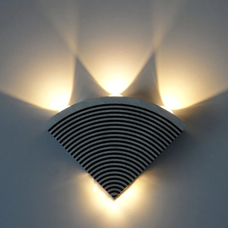 Fan shaped 4W Алюминиевая СВЕТОДИОДНАЯ настенная лампа для помещений украшения отеля