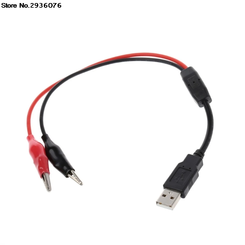 Медные зажимы типа крокодил OOTDTY с проводом Штекерный USB разъем испытательные