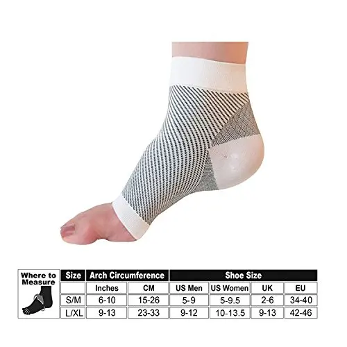 Дэвид Энджи унисекс для мужчин женщин Toeless подошвенный Fasciitis Компрессионные носки ад арки боли лодыжки Поддержка рукава, 1Y56180