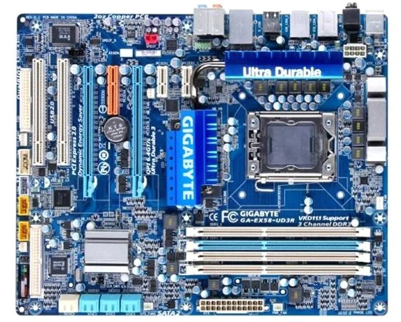 Оригинальная Материнская плата Gigabyte GA EX58 UD3R 1366 pin X58 десктопная материнская с