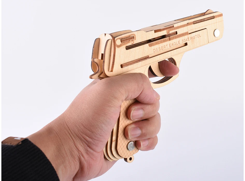 Пустынный Орел Резиновая полоса пистолет аналоговый пистолет diy 3D сборки модель для детей взрослых хобби pistolas arma de fuego brinquedos menino