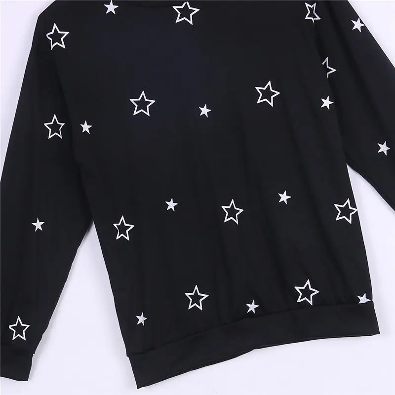 Meihuida 2017 Women Warm Sweater Autumn Winter Stars Cotton Loose Casual Pullovers O-neck for Female Girl Drop Ship | Женская одежда