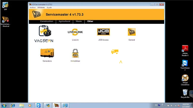 Servicemaster 4 V1.73.3 диагностическое программное обеспечение для экскаватора JCB ServiceMaster