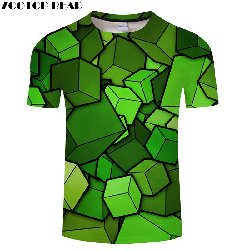 Футболка Rubik's cube 3 d футболка wannian zomo kotteu рубашка o hals santong harajuku street Gedrukt Schip