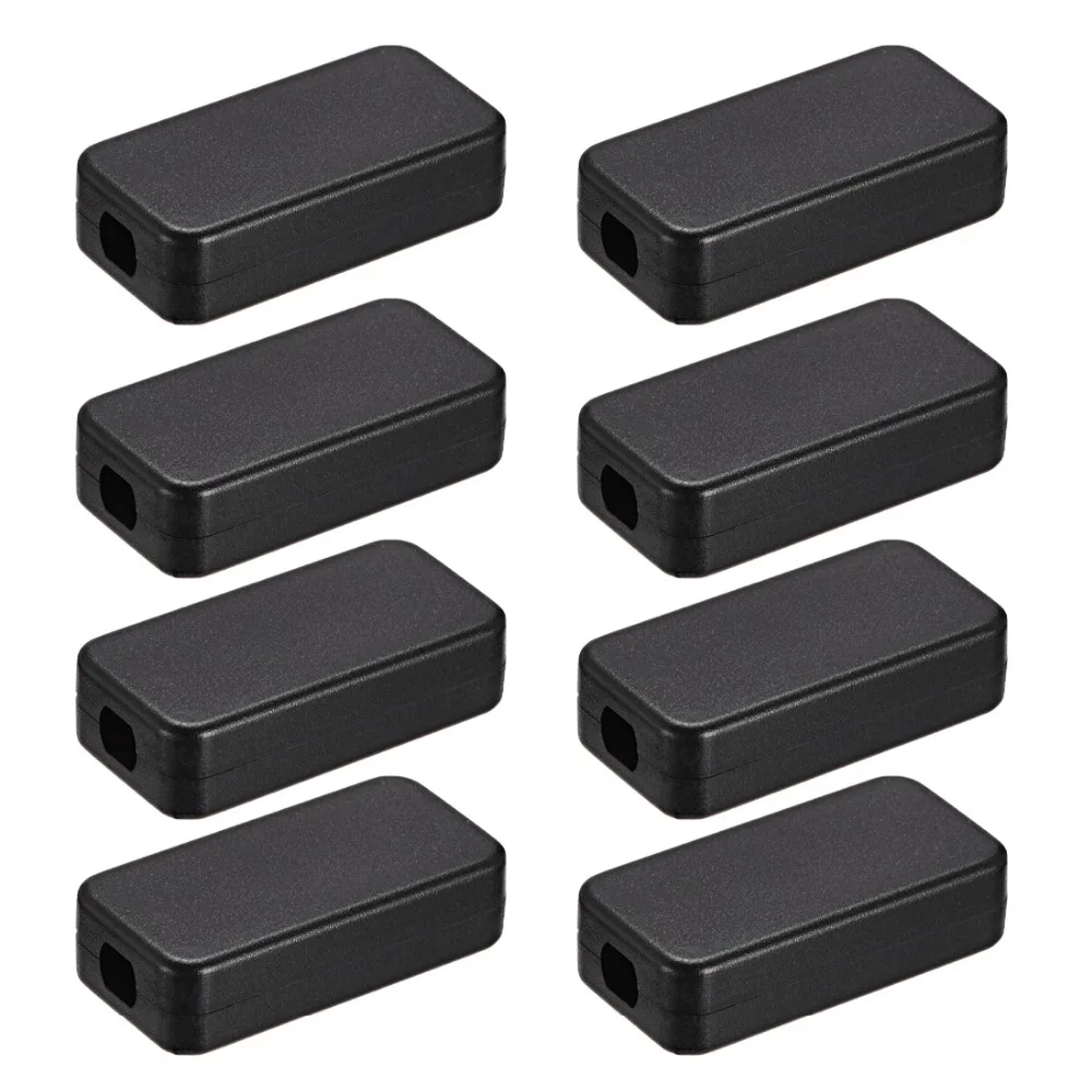 Uxcell 8 шт. 40x20x10 5 мм пластиковый ABS DIY Электронный распределительный ящик черный