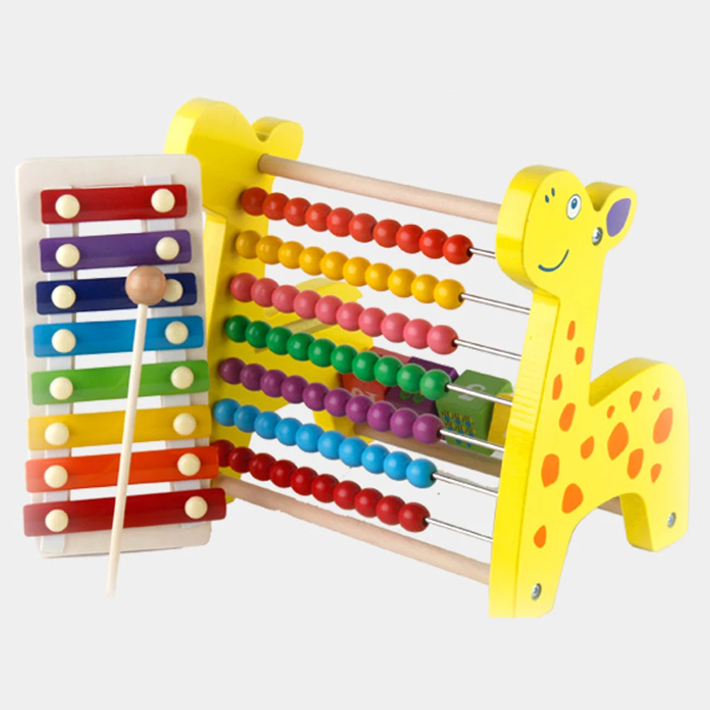 Ксилофон барабанные палочки 8 тонов оленя арифметика Деревянные красочные