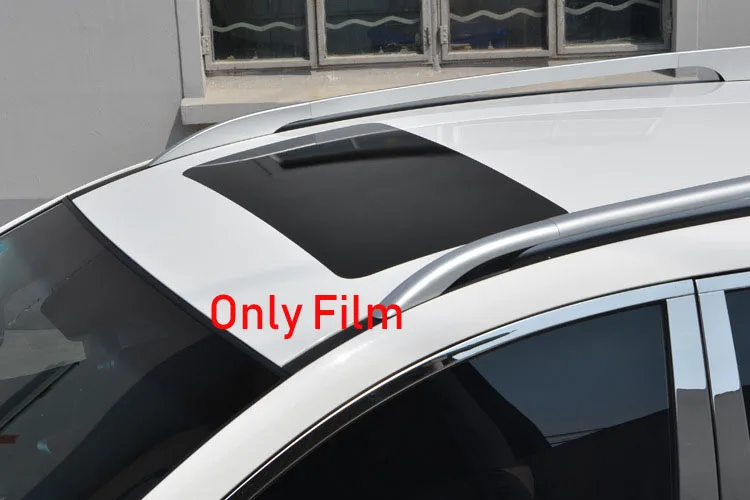Only Film CHIZIYO 79X38 см поддельные люк черный автомобиль наклейка на крышу автомобиля имитация пленка для прозрачной крыши край полосы дополнительно - Название цвета: Only Film