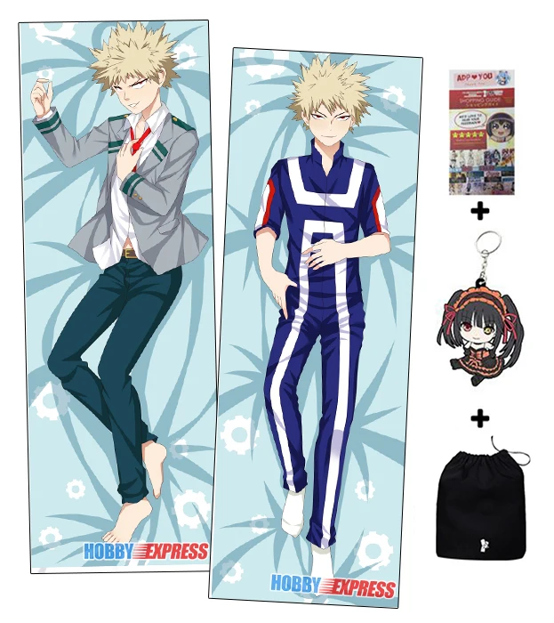 Хобби Экспресс Katsuki Bakugou BNHA Dakimakura японский Otaku Husbando обнимающая наволочка для тела