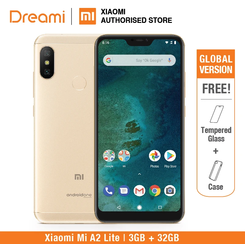 Глобальная версия Xiaomi Mi A2 Lite 3GB 32GB ROM RAM (1 год гарантии продавца) новый комплект и