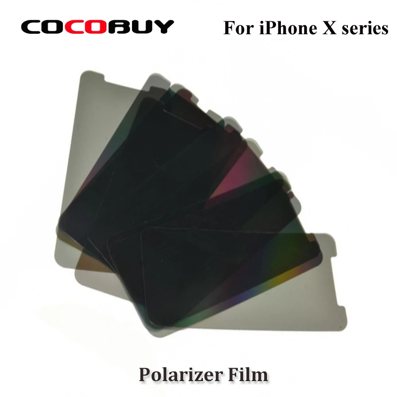 

Novecel 10PCS LCD Polarizer Film For iPhone X XR Polarization Polarized Light Film Replacement
