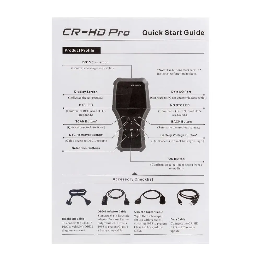 LAUNCH X431 CR HD Pro 12v автомобиль 24v грузовик diangnostic Инструмент Полный obd2 считыватель