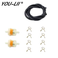 youlii carburetor 1m fuel line motorcycle gas oil double 4 5mm8mm petrol pipe oil supply with filter pipe tube clamp gy6tank