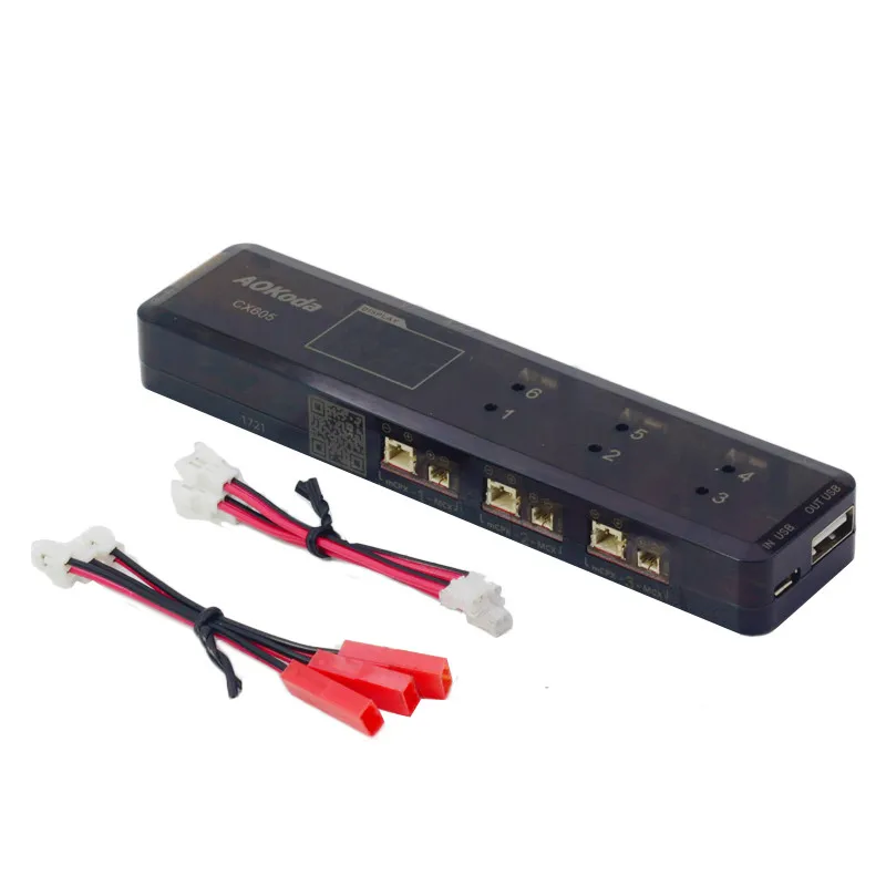 Зарядное устройство AOK CX605 CX610 6 каналов DC/XT60/USB 3 7 в 1S|1s lipo charger|3.7v usb chargercharger for |
