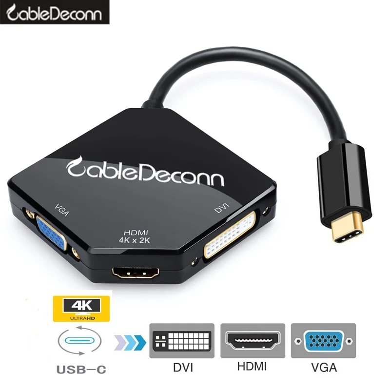 Док-станция Thunderbolt 3, USB Type-C/hdmi, vga/dvi, USB 2017