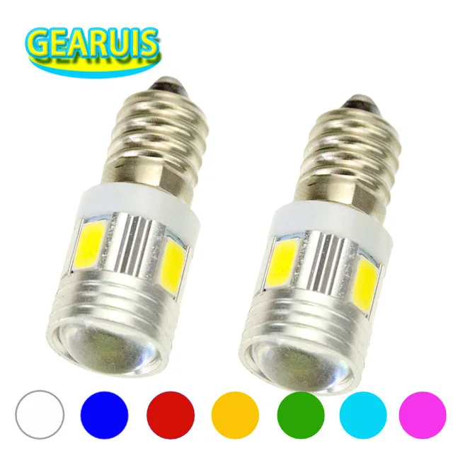Светодиодные задние фонари 100X E10 светодиодный 6 SMD 5630 5730 белый красный синий