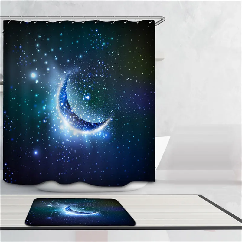 Мечта занавес для ванной Луна Звезда занавеска душа водонепроницаемая ткань