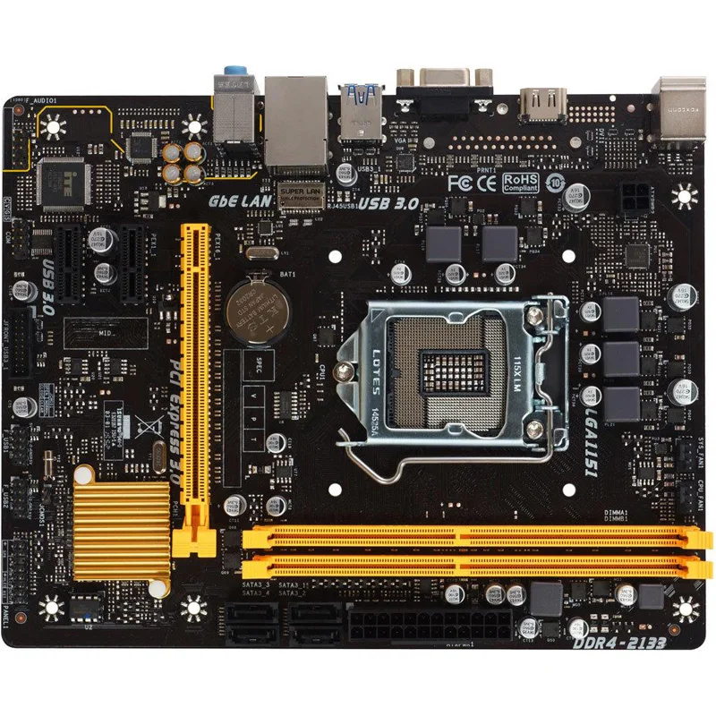 Для Biostar H110MH PRO D4 DDR4 оригинальная новая H110 материнская плата LGA 1151 поддержка G4560 SATA3