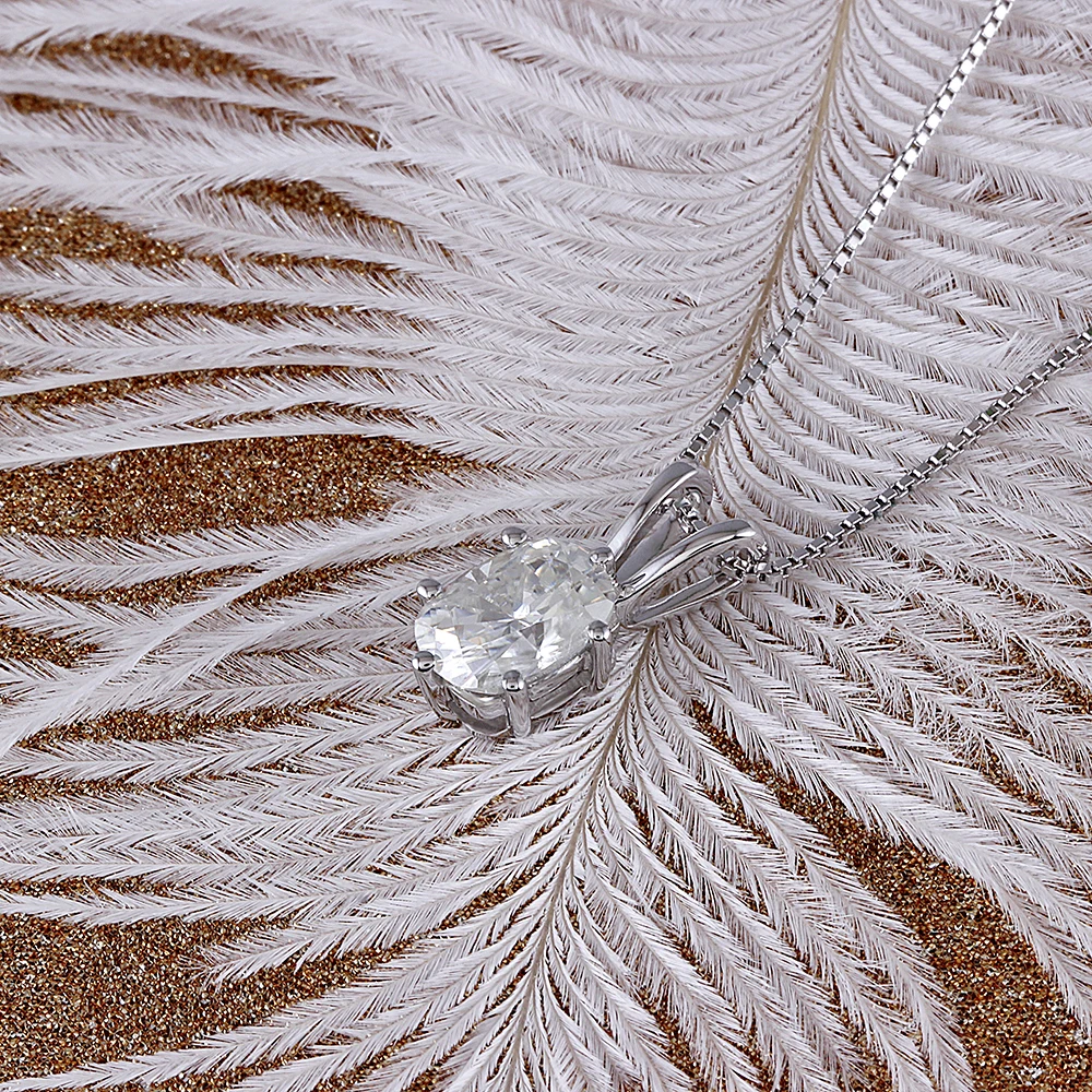 Подвеска из моиссанита 14 к белого золота 1ct 5X7mm цвет GH подушка моиссанит для