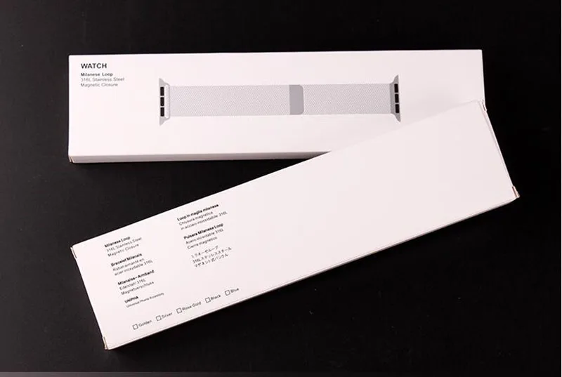 

Новая простая упаковка ремешка для часов Apple Watch Миланская выделенная коробка ремешков 38 мм 42 мм для Iwatch Миланский ремешок розничная продажа...