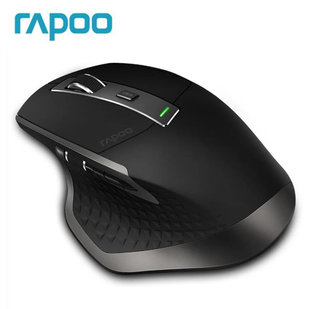 Новая перезаряжаемая многофункциональная беспроводная мышь Rapoo MT750 переключение
