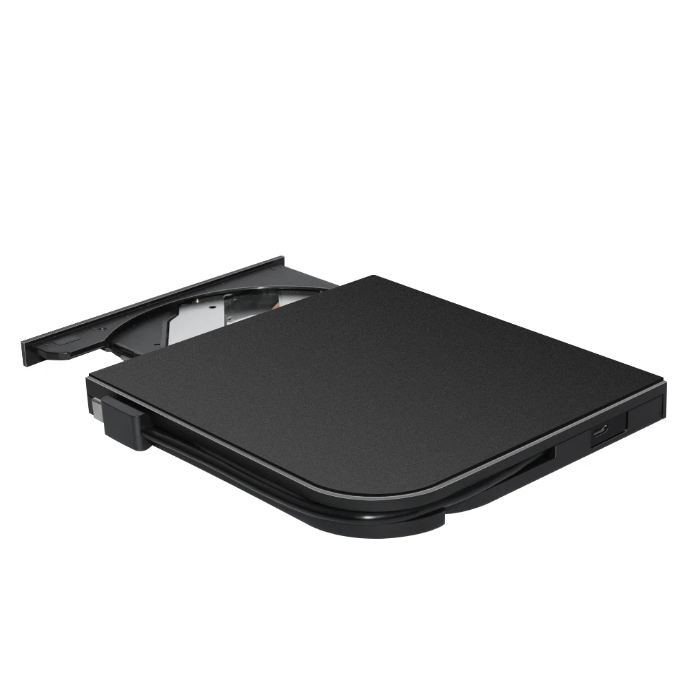 Deepfox USB 3.1 Portable External CD-RW DVD-RW Type C CD DVD ROM Player Drive Writer Rewriter Burner For MacBook Air/Pro Laptop |