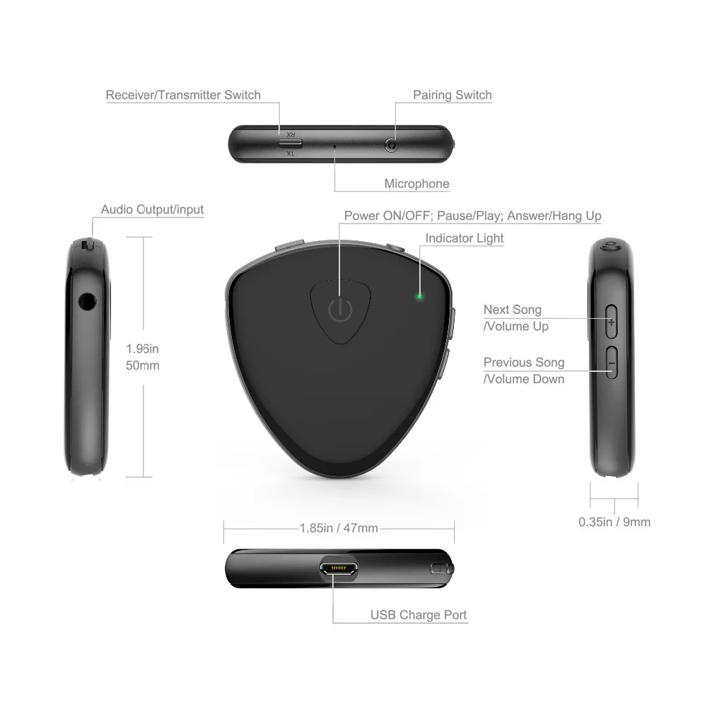 Портативный Bluetooth 5 0 Aptx аудио передатчик с низкой задержкой приемник Мини A2DP