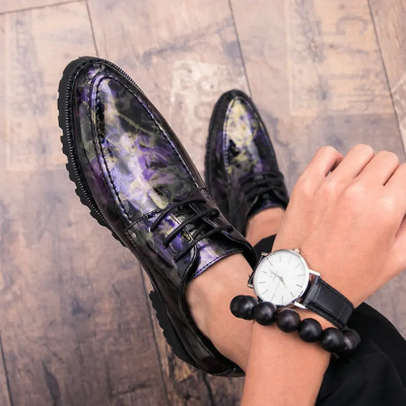 Новый дизайн роскошные мужские туфли с перфорацией типа броги на шнуровке