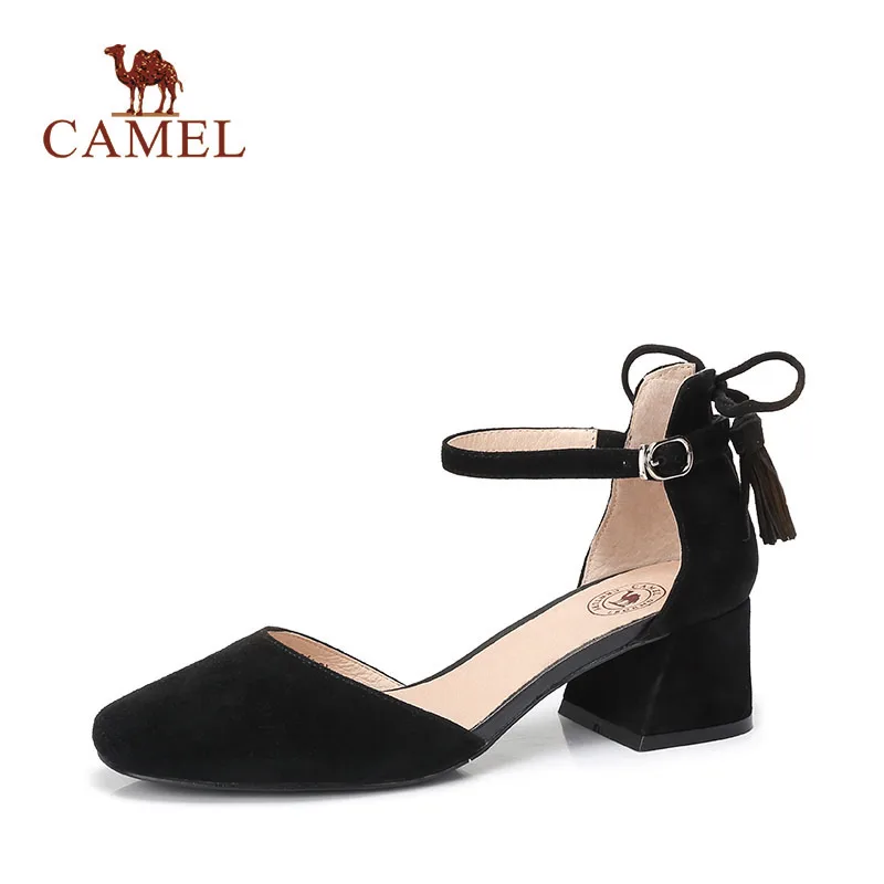CAMEL/новые женские туфли на среднем каблуке кожаные туфли-лодочки с пряжкой модные