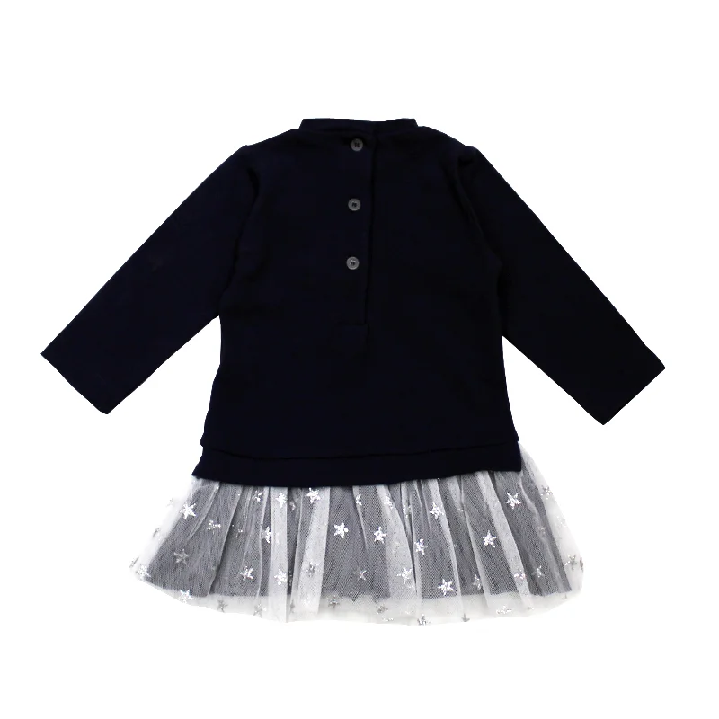 Детские платья для девочек трикотажная юбка с длинными рукавами фатиновая