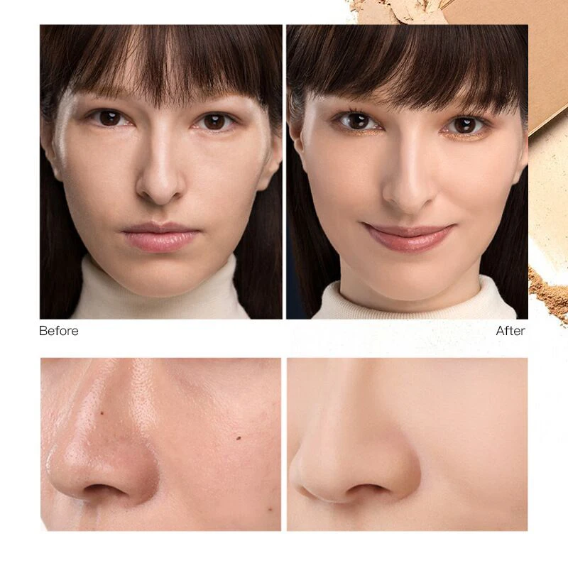 Пудра пудра для лица компактная полупрозрачная контурная палитра макияжа |