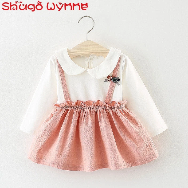 2018 осеннее плиссированное платье-пачка принцессы с длинными рукавами и